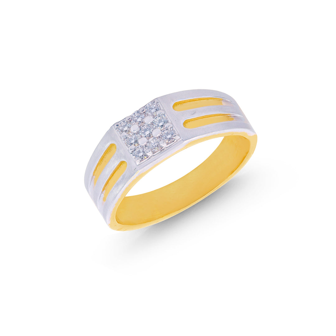 0.24Ct VVS/FG Two tone Diamond Ring in 18K Gold