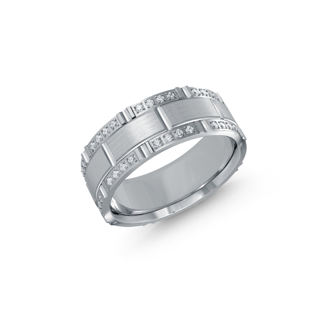 0.64Ct VVS/FG Diamond Band in 18K White Gold