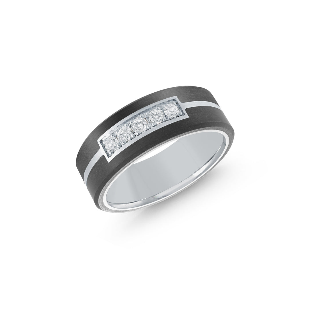 0.15Ct VVS/FG Diamond Band in 18K White Gold