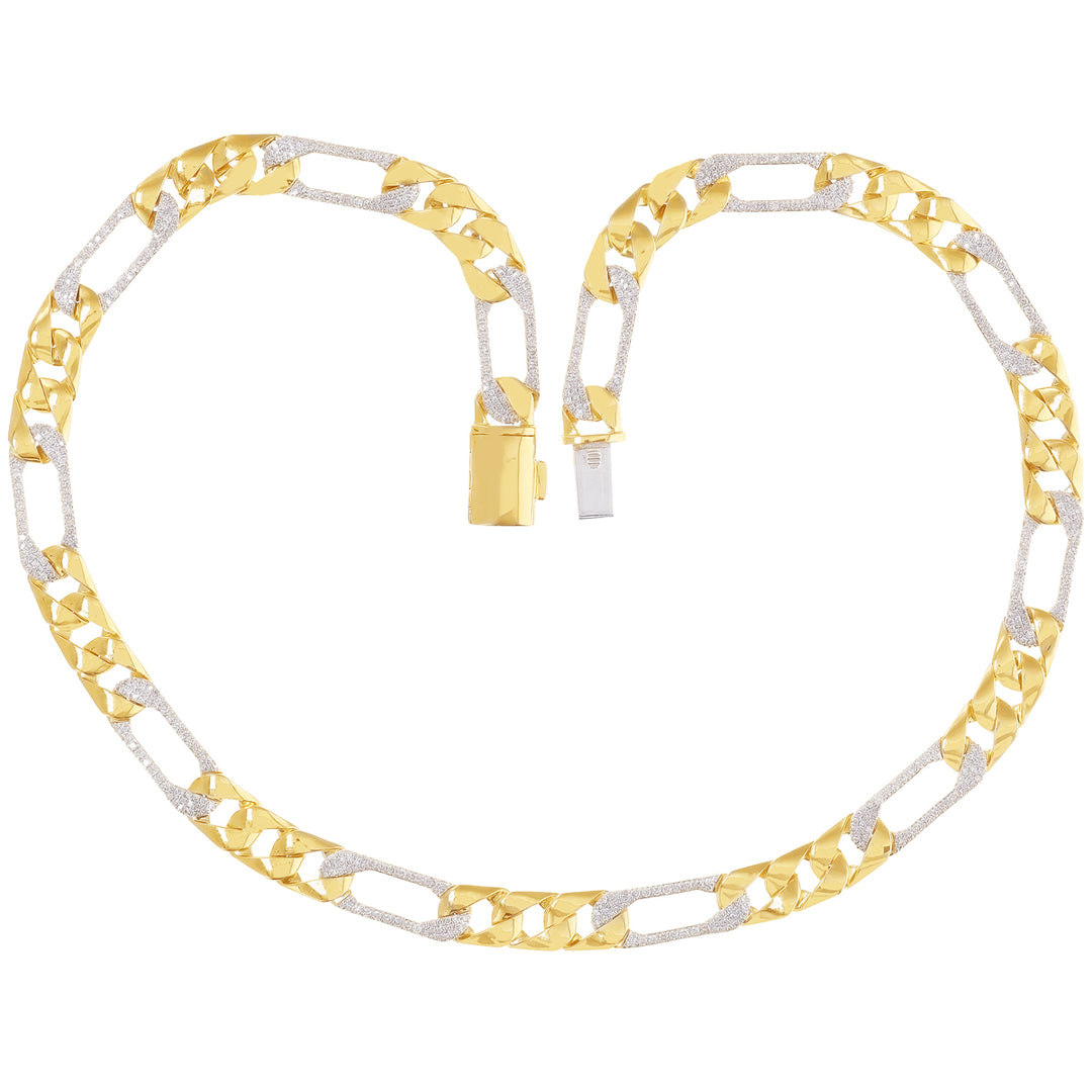 5.21Ct VS/GHI Diamond Men's Link Chain in 14K Gold