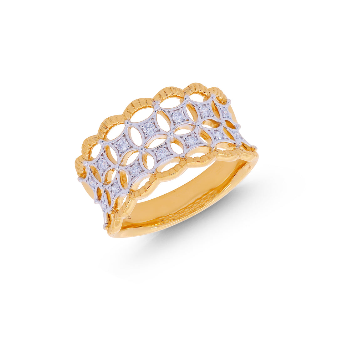 0.18Ct VS/GH Diamond Ring in18K Gold