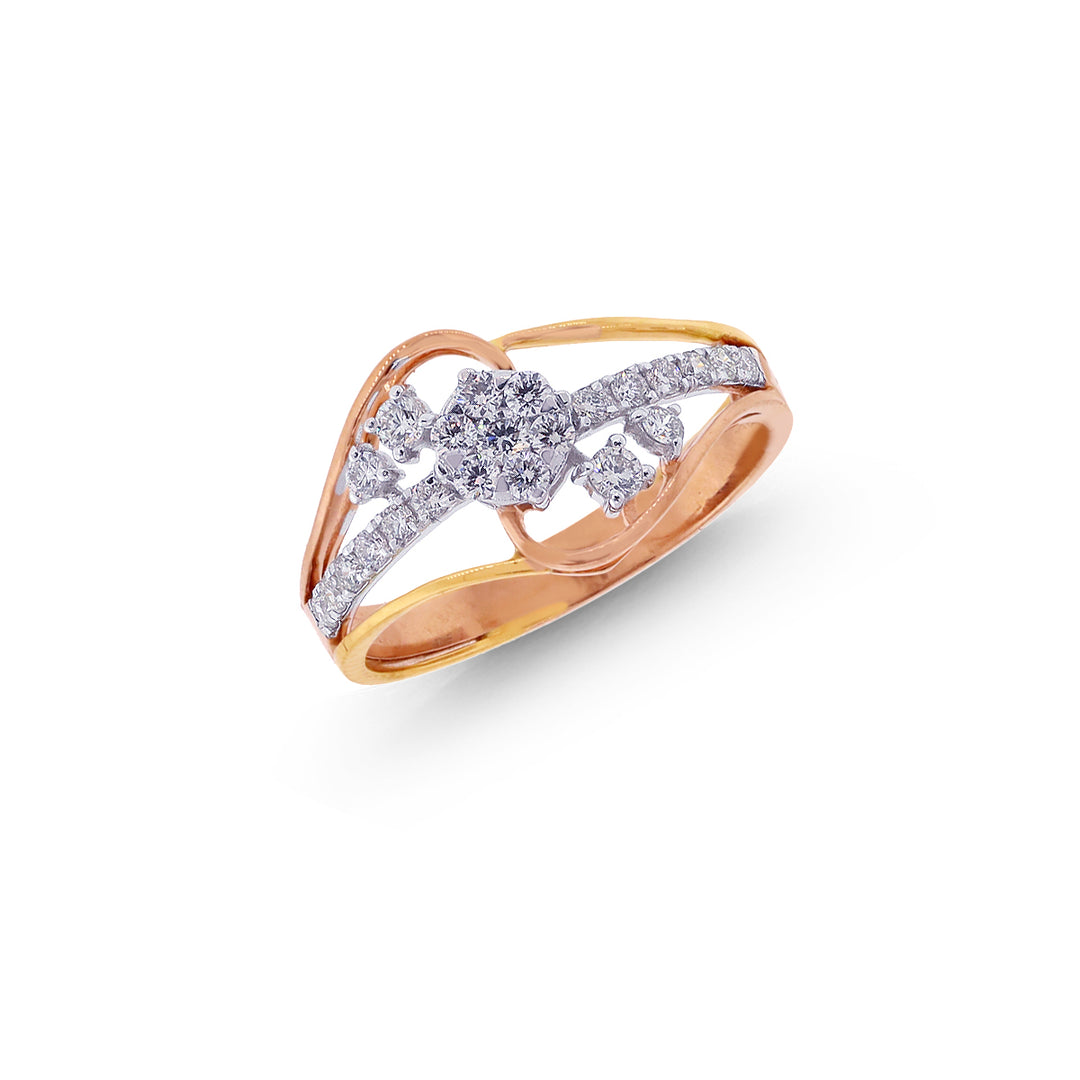 0.39Ct VVS/FG Diamond Ring in 18K Rose Gold