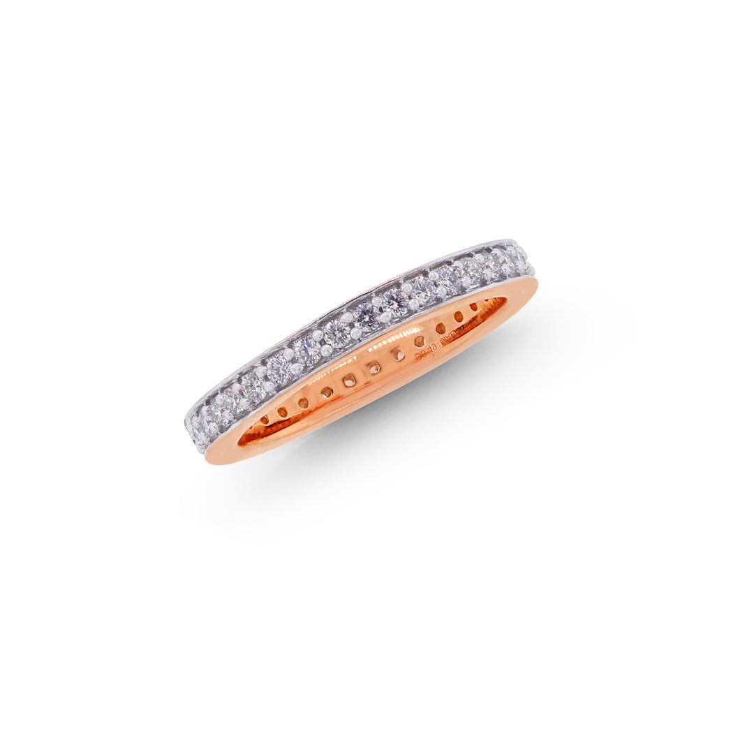 0.49Ct VVS/FG Diamond Band in 18K Rose Gold