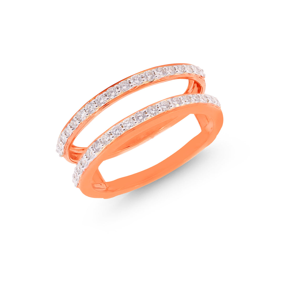 0.42Ct VVS/FG Diamond Ring in 18K Rose Gold