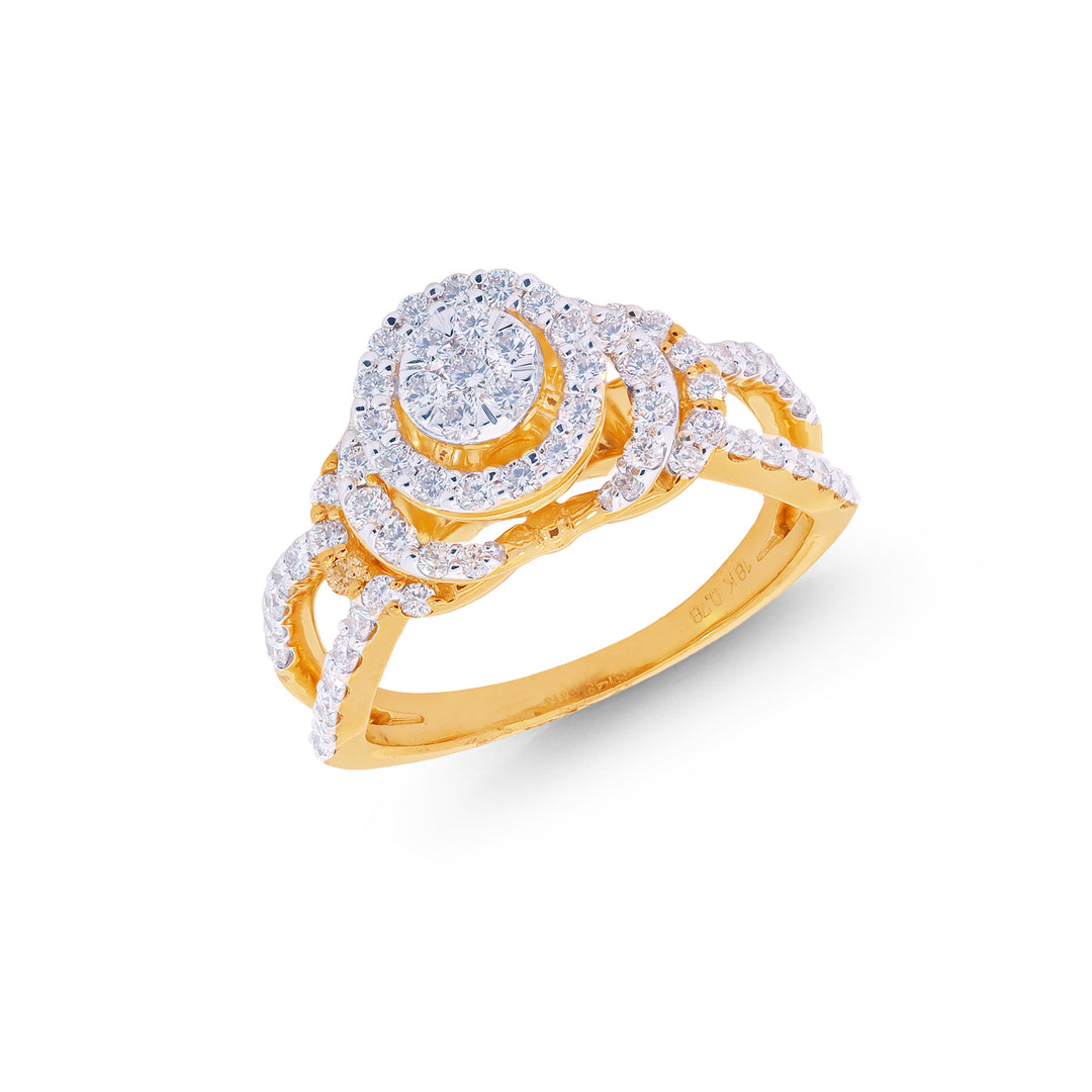 0.78Ct VVS/FG Diamond Ring in 18K Gold