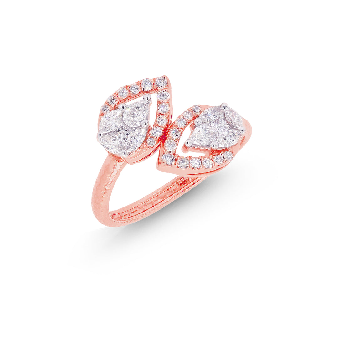 0.58Ct VVS/FG Diamond Ring in 18K Rose Gold
