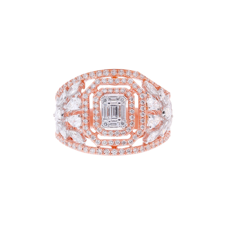 1.43Ct VVS/FG Diamond Ring in 18K Rose Gold