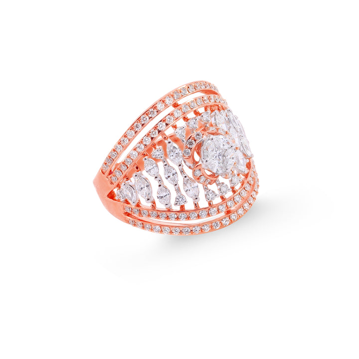 1.17Ct VVS/FG Diamond Ring in 18K Rose Gold