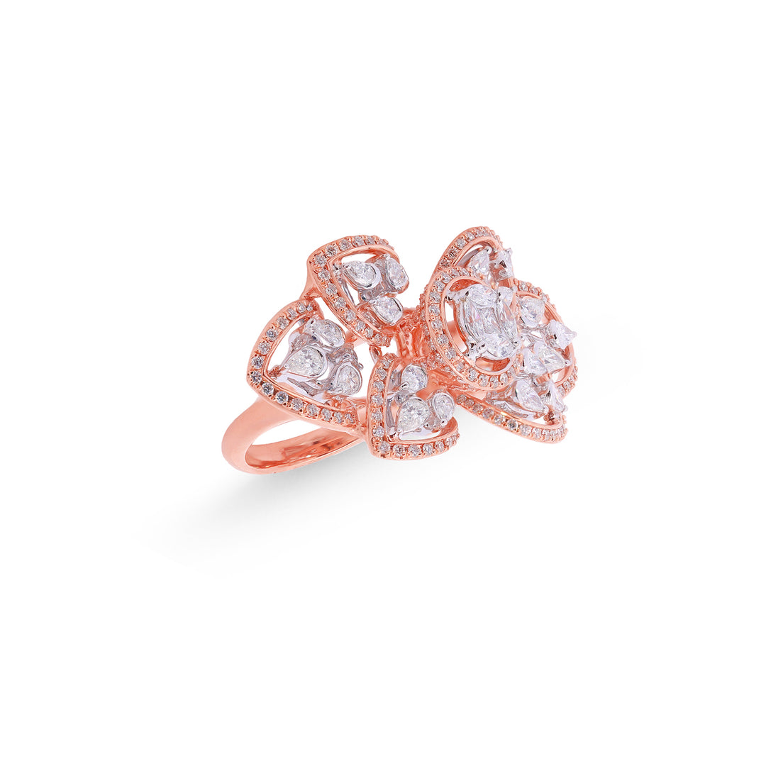 1.96Ct VVS/FG Diamond Ring in 18K Rose Gold