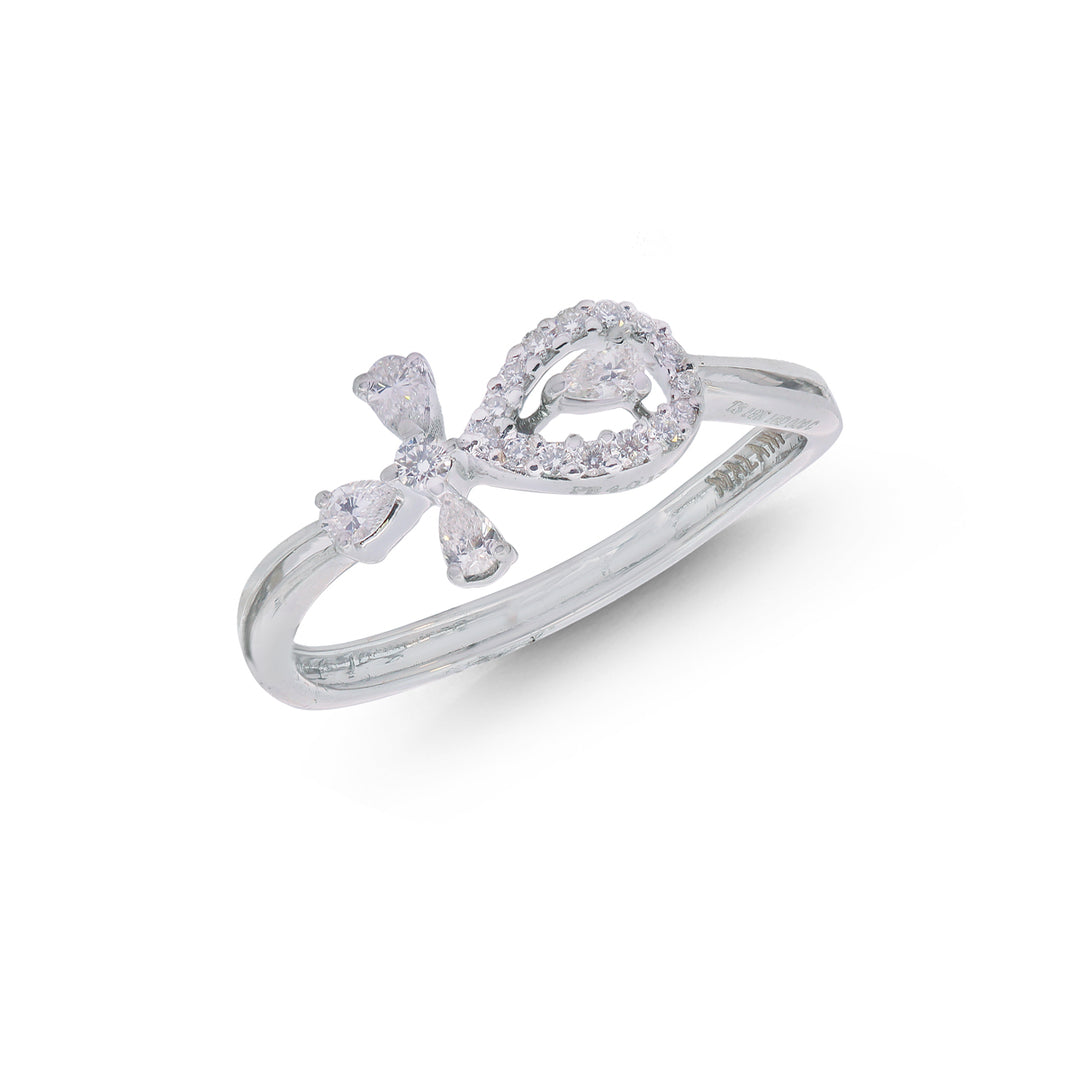 0.22Ct VVS/FG Diamond Ring in 18K White Gold