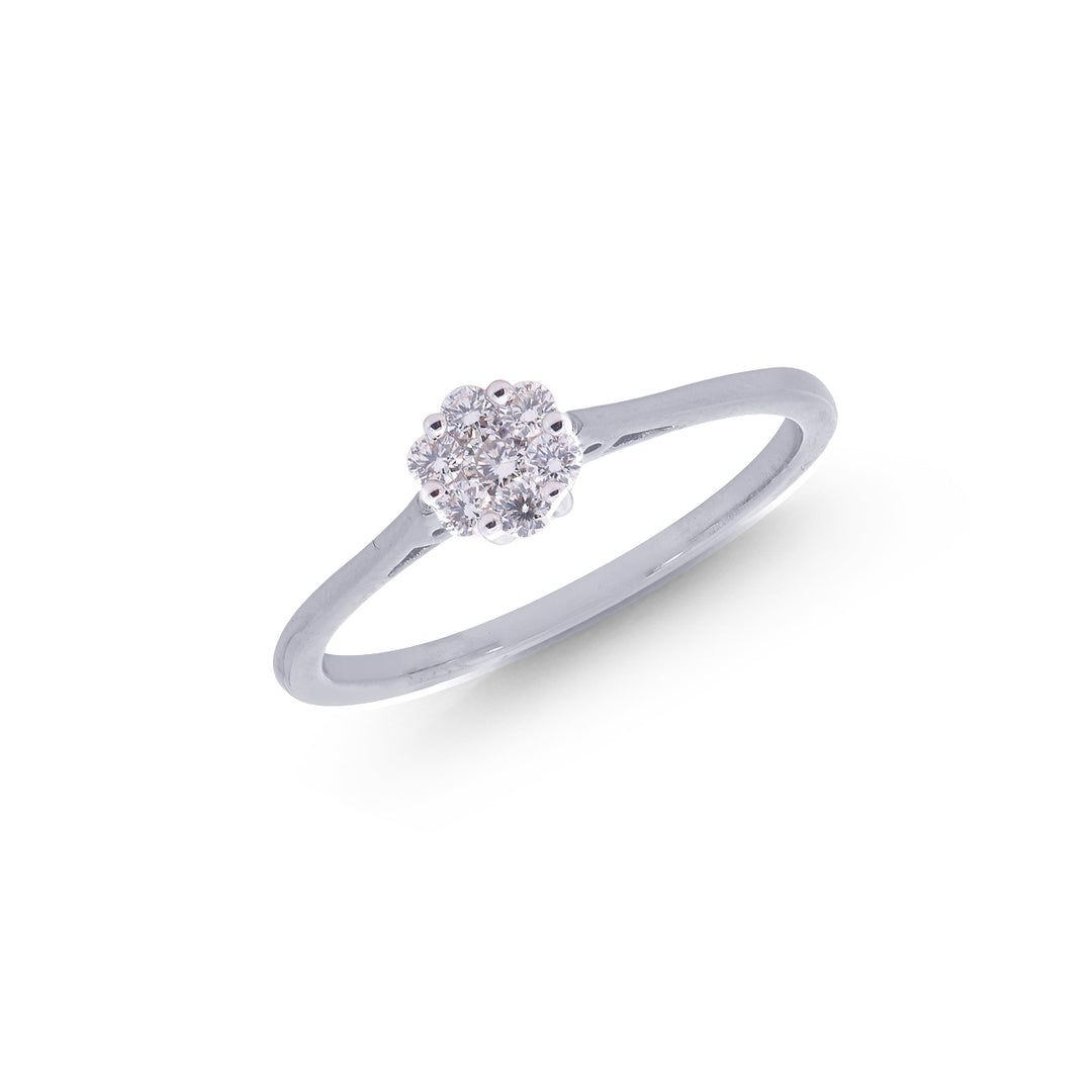 0.20Ct VVS/FG Diamond Ring in 18K White Gold