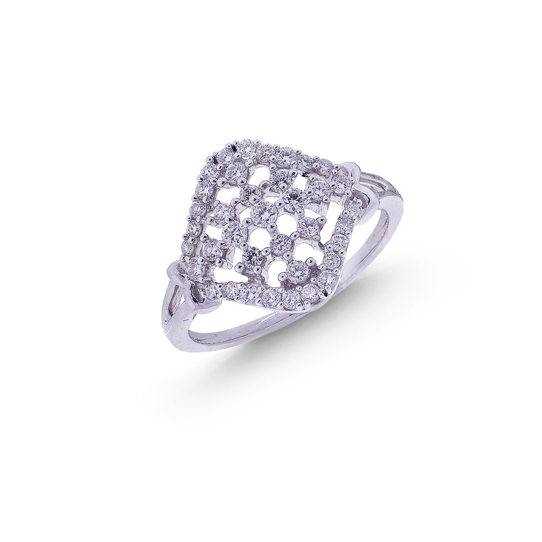 0.41Ct VVS/FG Diamond Ring in 18K White Gold