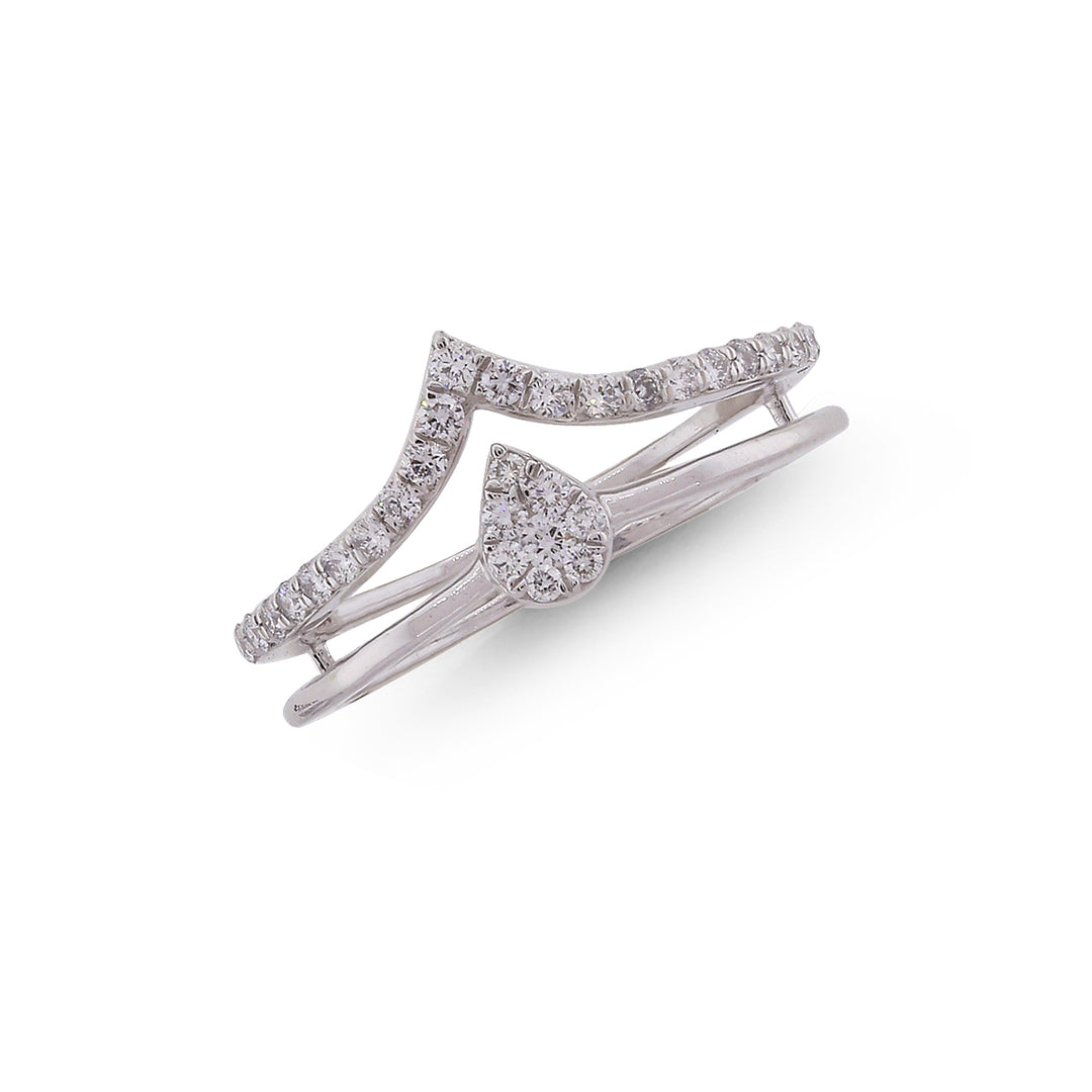 0.32Ct VVS/FG Diamond Ring in 18K White Gold