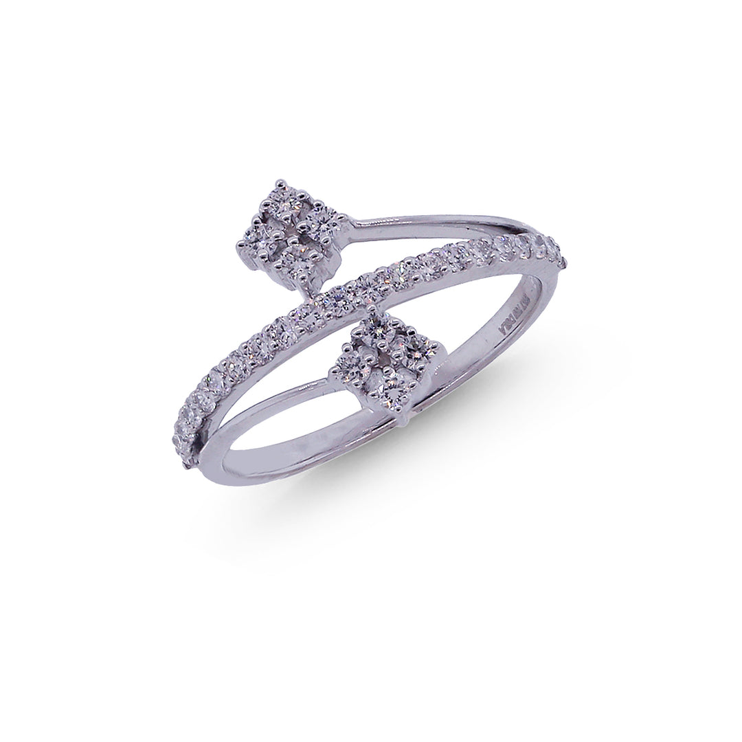 0.36Ct VVS/FG Diamond Ring in 18K White Gold
