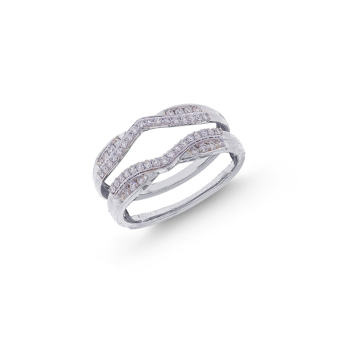 0.37Ct VVS/FG Diamond Ring in 18K White Gold