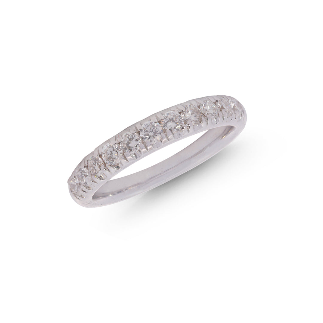 0.57Ct VVS/FG Diamond Band in 18K White Gold