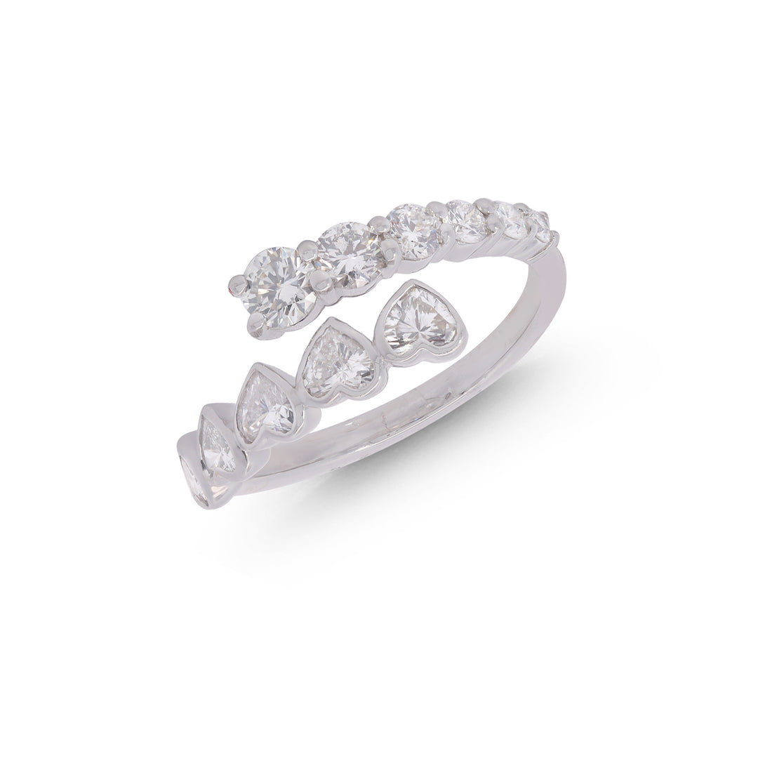 1.05Ct SI-GH Diamond Ring in 18K White Gold