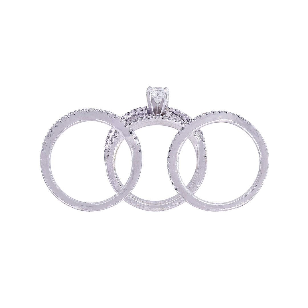 0.89CTW VVS1/E GIA Certified Diamond Solitaire Ring in 18K White Gold