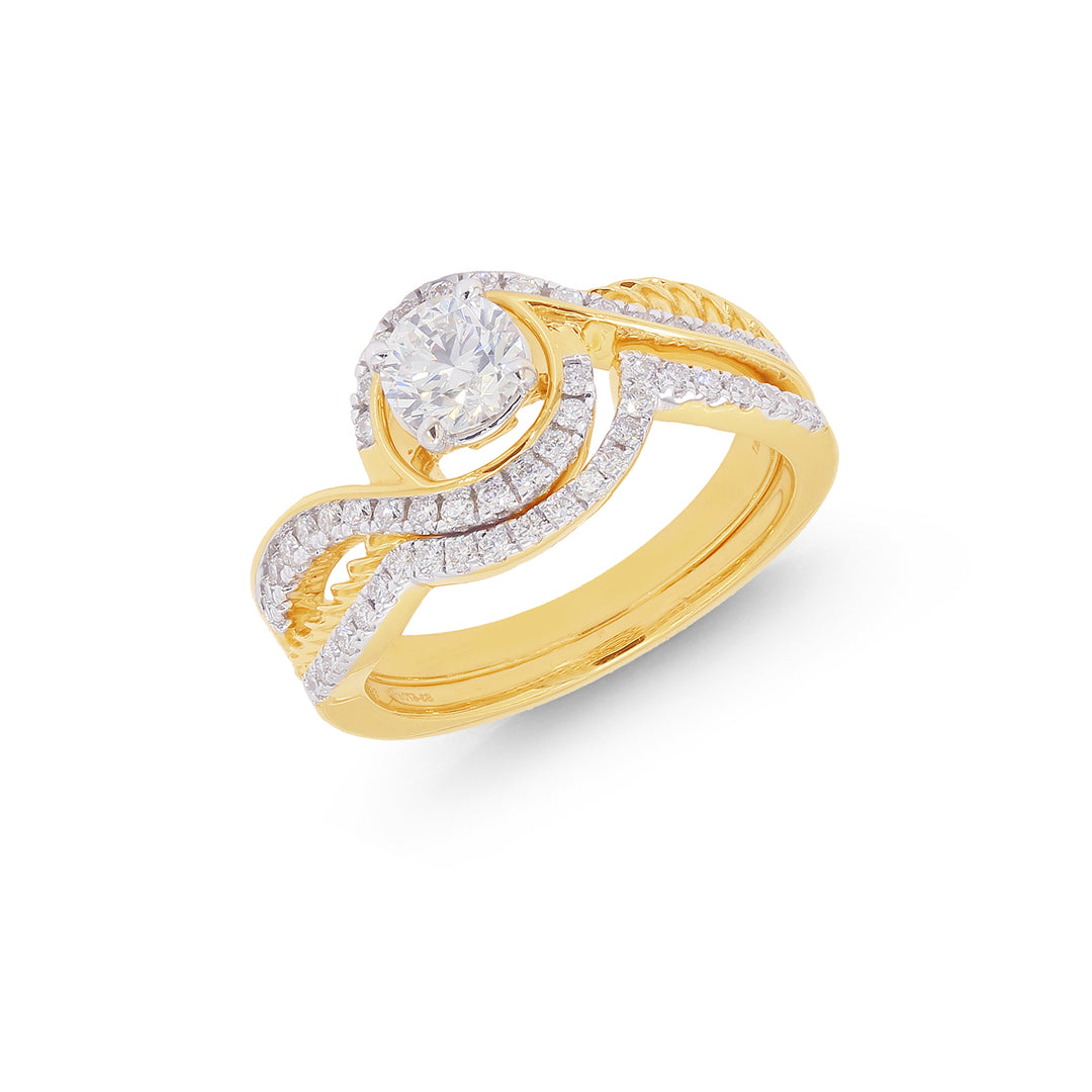 0.87CTW VS2/H GIA Certified Diamond Ring in 18K Gold