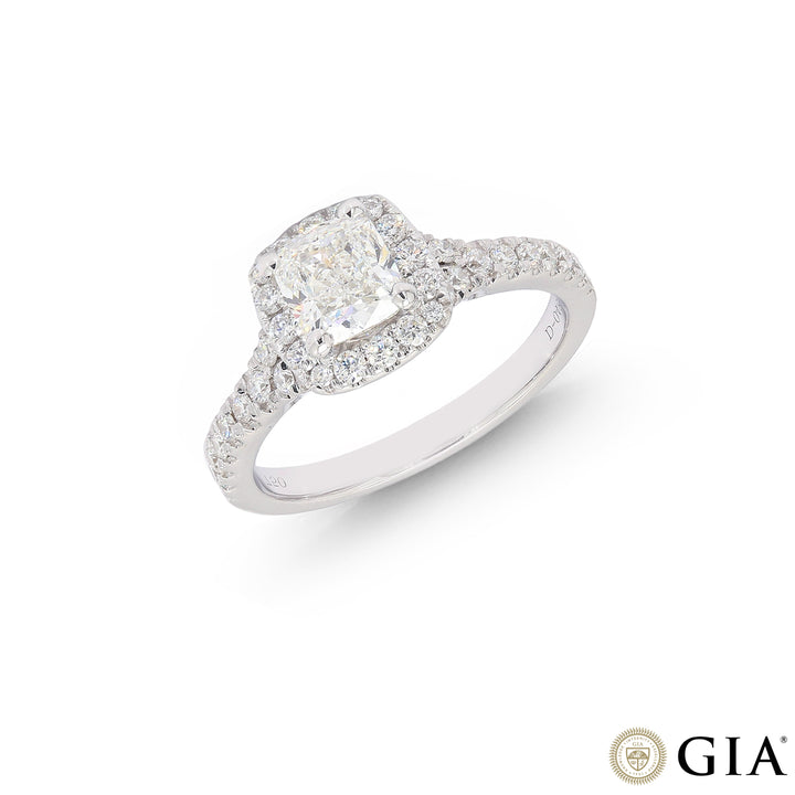 1.48CTW VS1/H GIA Certified Diamond Ring in 18K White Gold
