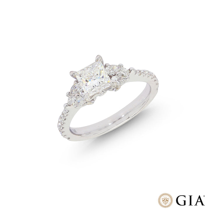 1.36 CTW VVS1/F GIA Certified Diamond Solitaire Ring in 18K White Gold