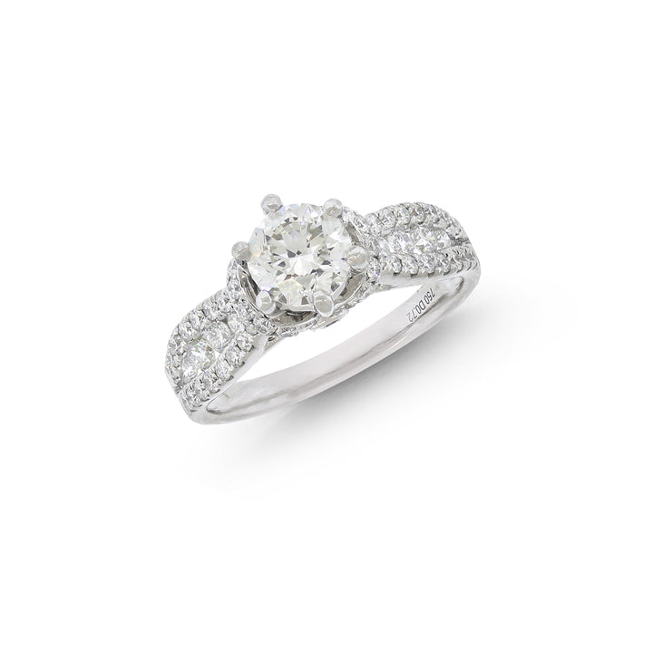 1.72CTW VS2H GIA Certified Diamond Ring in 18K White Gold