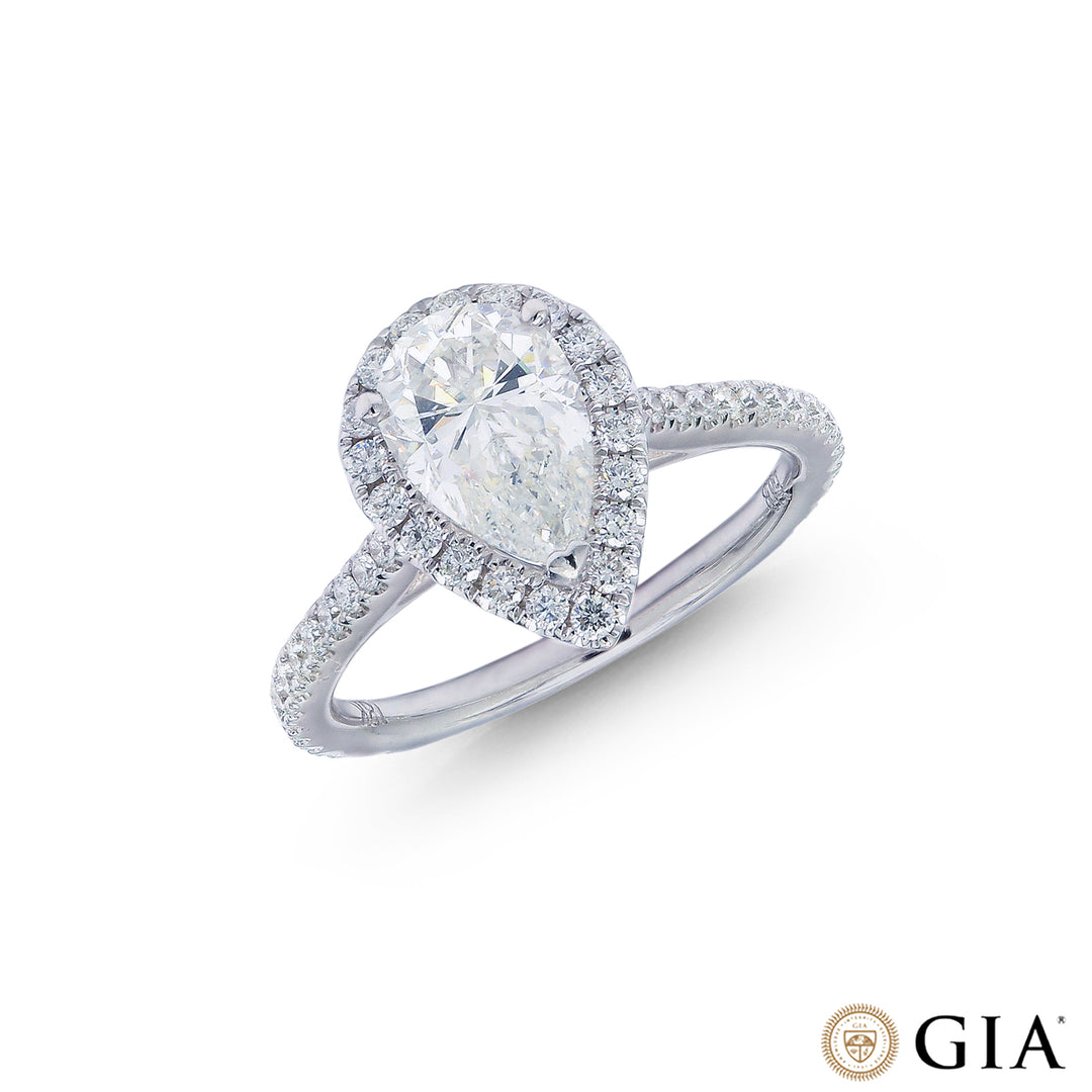 1.99CTW SI1H GIA Certified Diamond Ring in 18K White Gold
