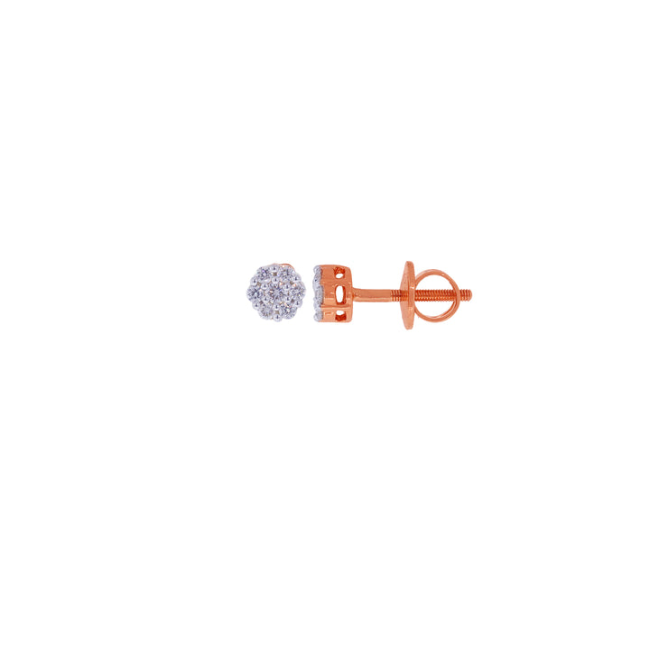 0.23Ct VVS/FG Diamond Earrings  in 18K Rose Gold