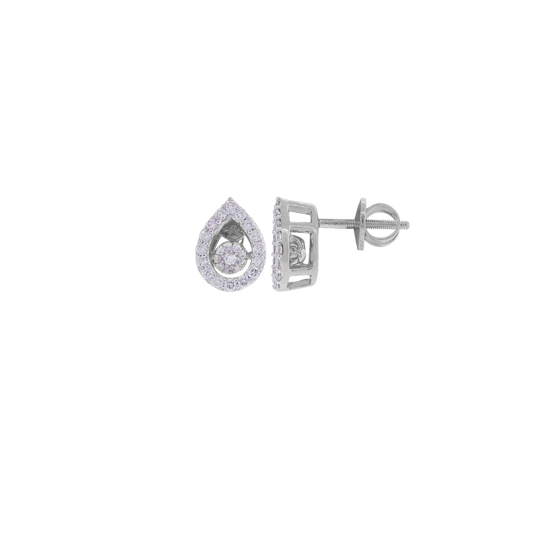 0.43Ct VVS/FG Diamond Earrings in 18K White Gold