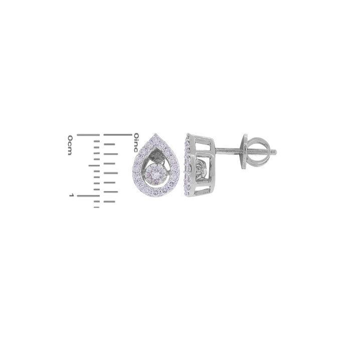 0.43Ct VVS/FG Diamond Earrings in 18K White Gold