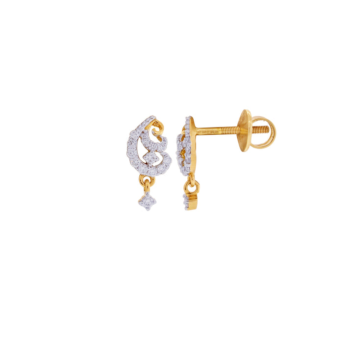 0.27Ct VVS/FG Diamond Earrings in 18K Gold