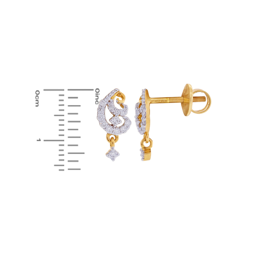 0.27Ct VVS/FG Diamond Earrings in 18K Gold