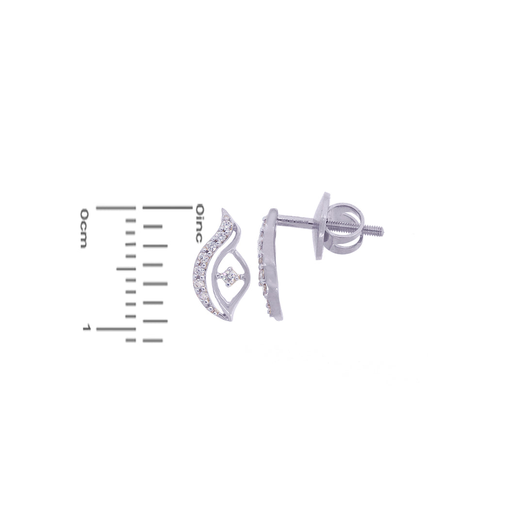 0.10Ct VVS/FG Diamond Earrings in 18K White Gold