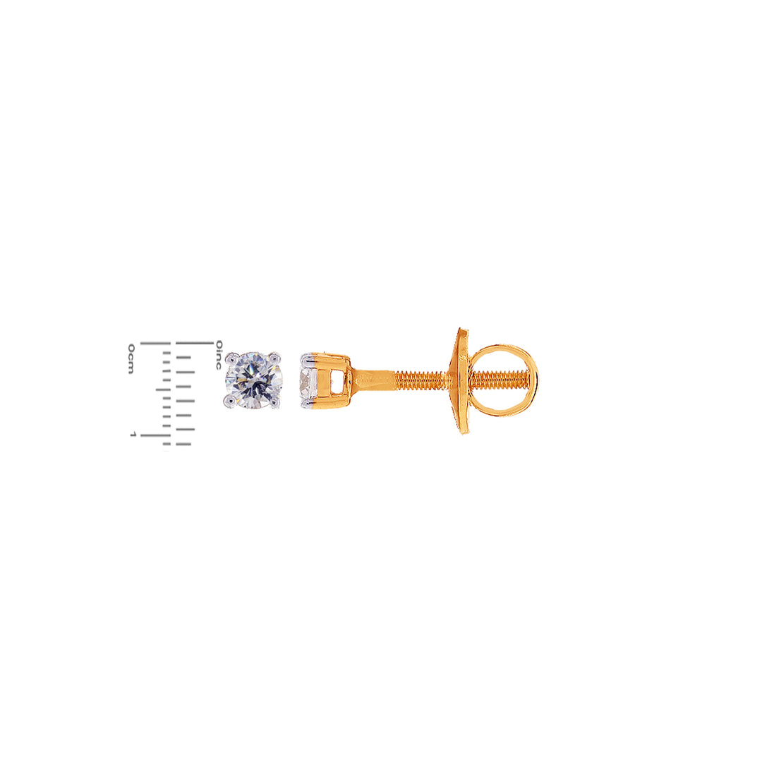 0.30Ct VVS/FG Diamond Earrings in 18K Gold