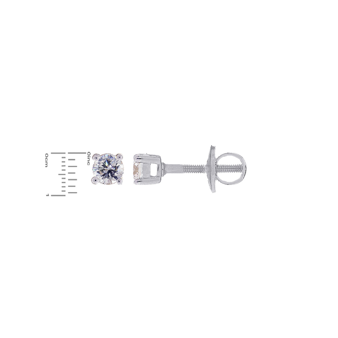 0.21Ct VVS/FG Diamond Earrings in 18K  White Gold
