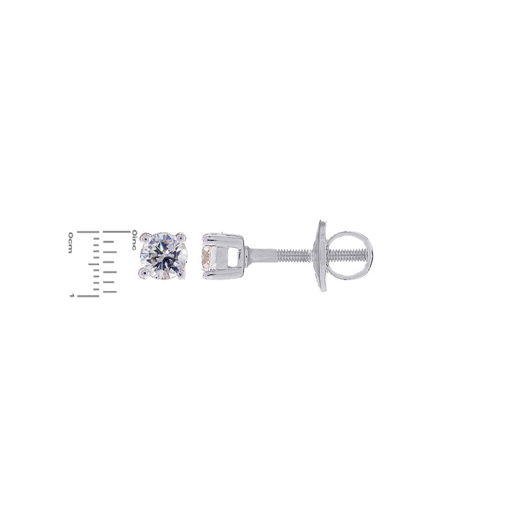 0.21Ct VVS/FG Diamond Earrings in 18K  White Gold