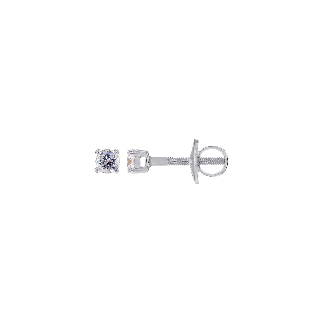 0.30Ct VVS/FG Diamond Earrings in 18K White Gold