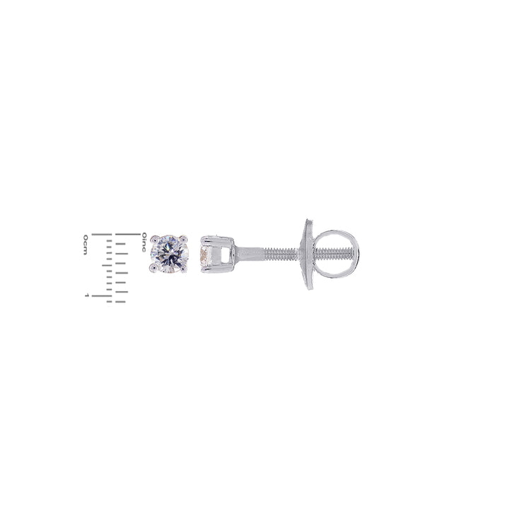 0.30Ct VVS/FG Diamond Earrings in 18K White Gold