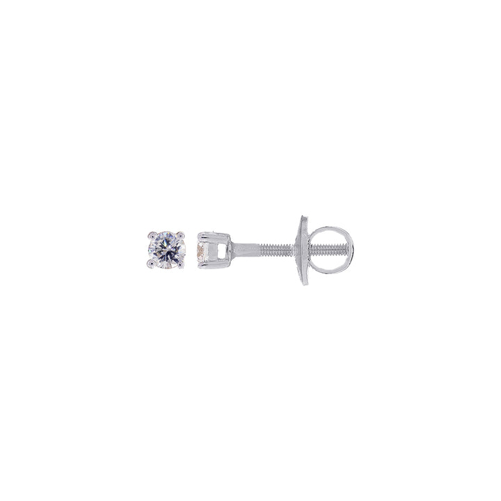 0.32Ct VVS/FG Diamond Earrings in 18K White Gold