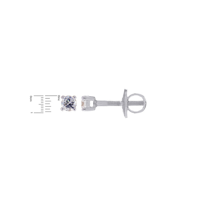 0.32Ct VVS/FG Diamond Earrings in 18K White Gold
