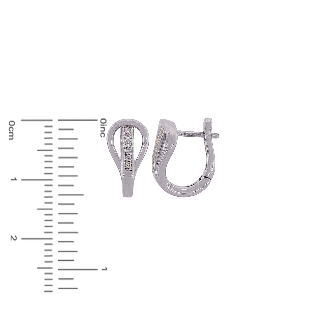 0.06Ct VVS/FG Diamond Clipon Earrings in 18K White Gold