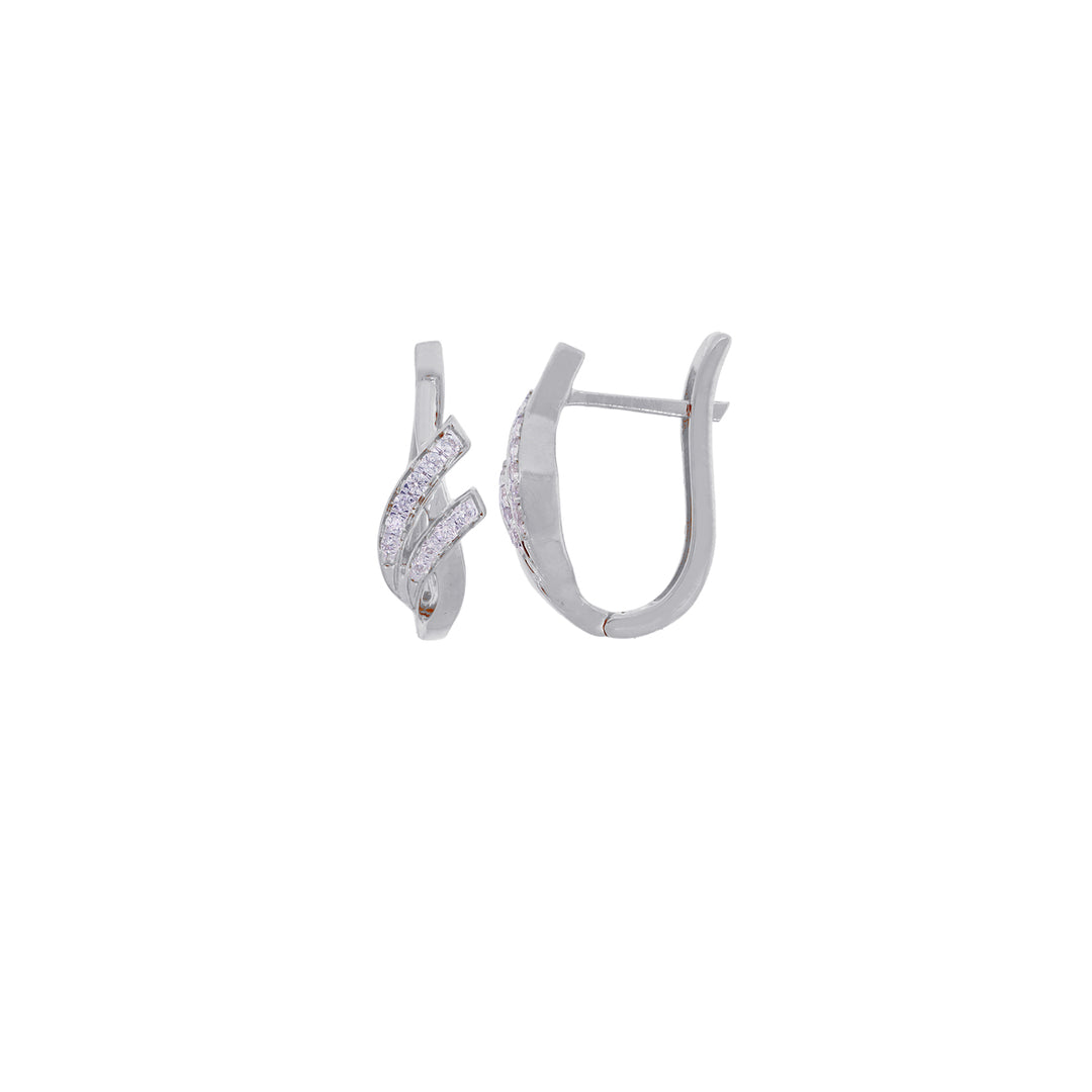 0.21Ct VVS/FG Diamond Clipon Earrings in 18K White Gold