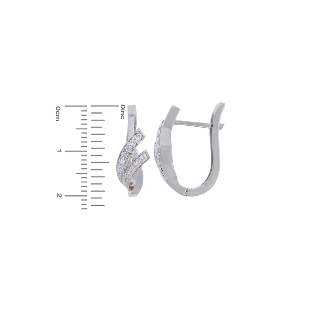 0.21Ct VVS/FG Diamond Clipon Earrings in 18K White Gold