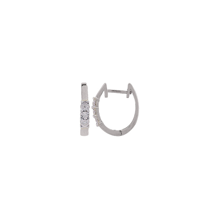 0.06Ct VVS/FG Diamond Clipon Earrings in 18K White Gold