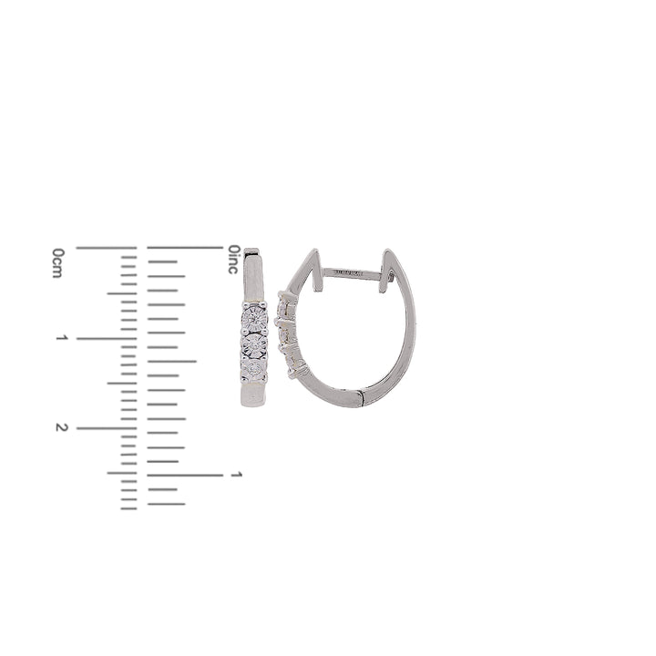 0.06Ct VVS/FG Diamond Clipon Earrings in 18K White Gold