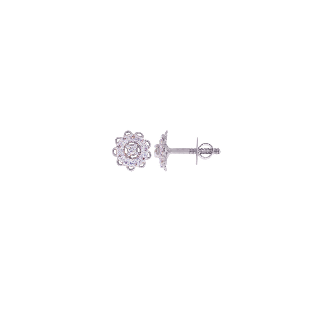0.18Ct VVS/FG Diamond Earrings in 18K White Gold