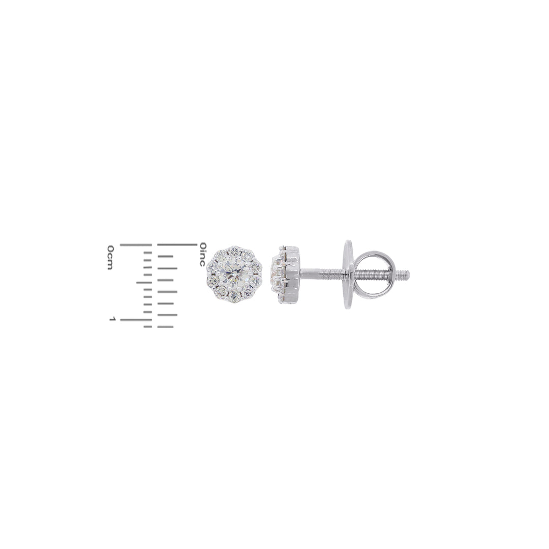 0.44Ct VS/SI-GHI Diamond Earrings in 18K White Gold