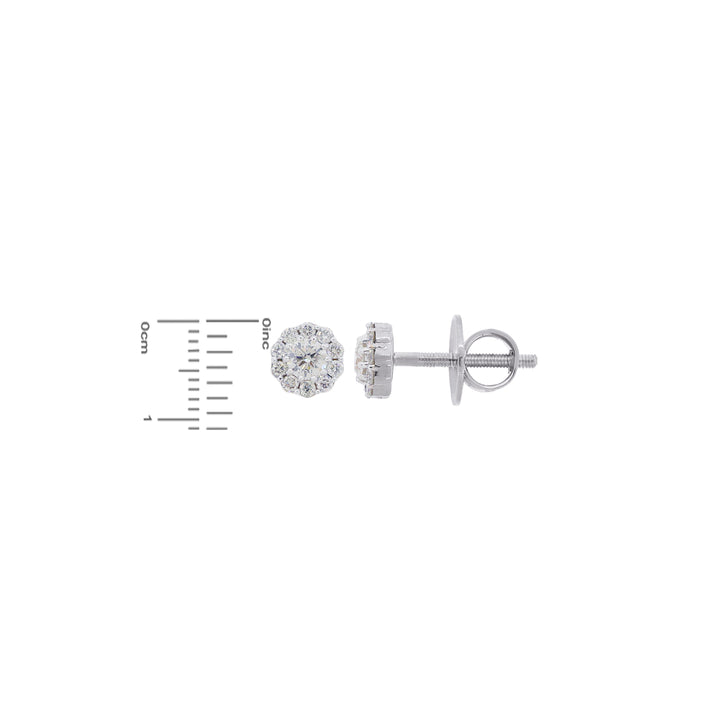 0.44Ct VS/SI-GHI Diamond Earrings in 18K White Gold