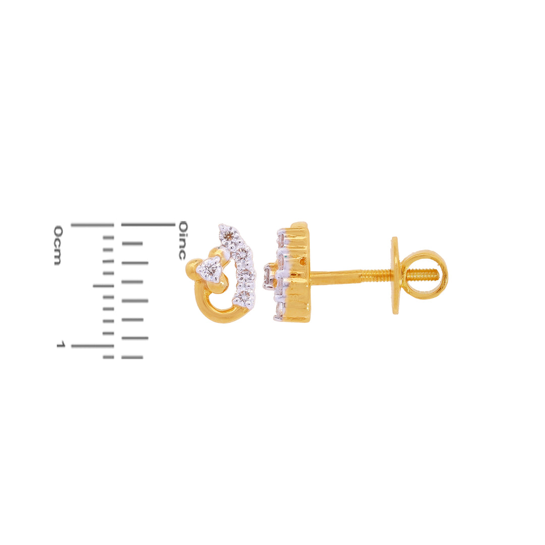 0.14Ct VVS/FG Diamond Earrings in 18K Gold