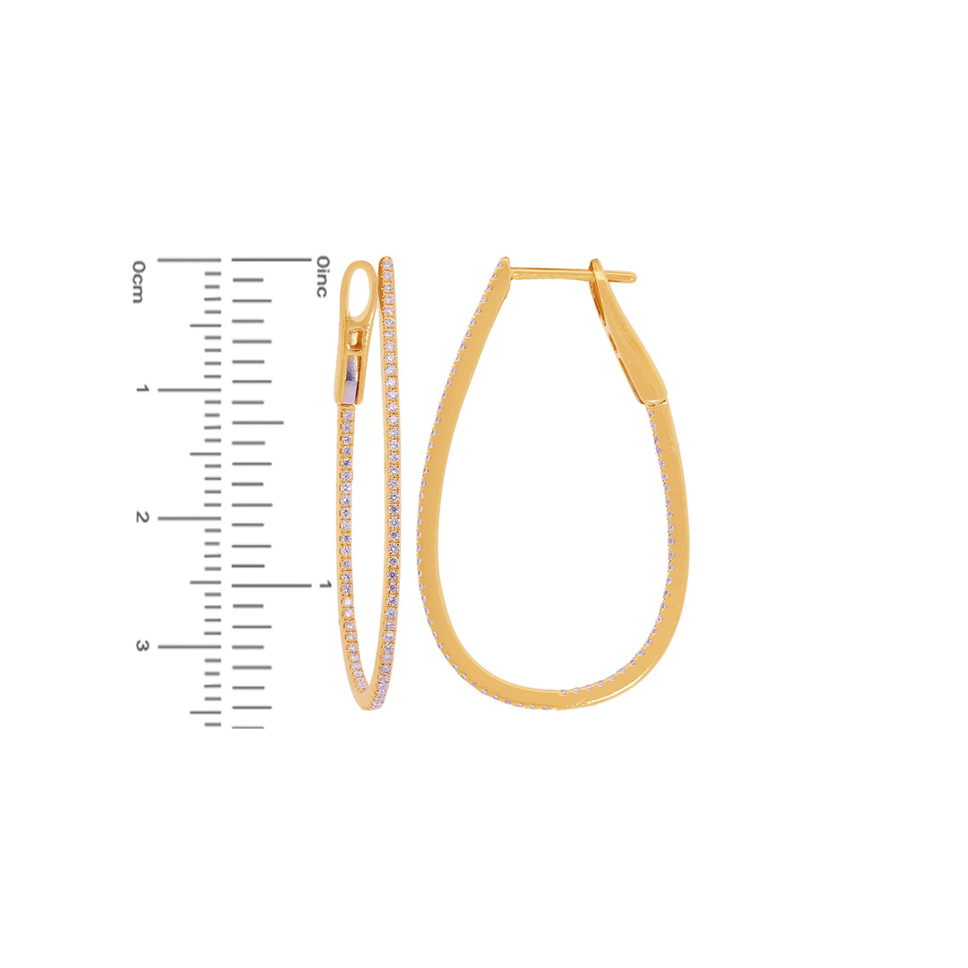 0.41Ct VS/GH Diamond Clipon Earrings in 18K Gold